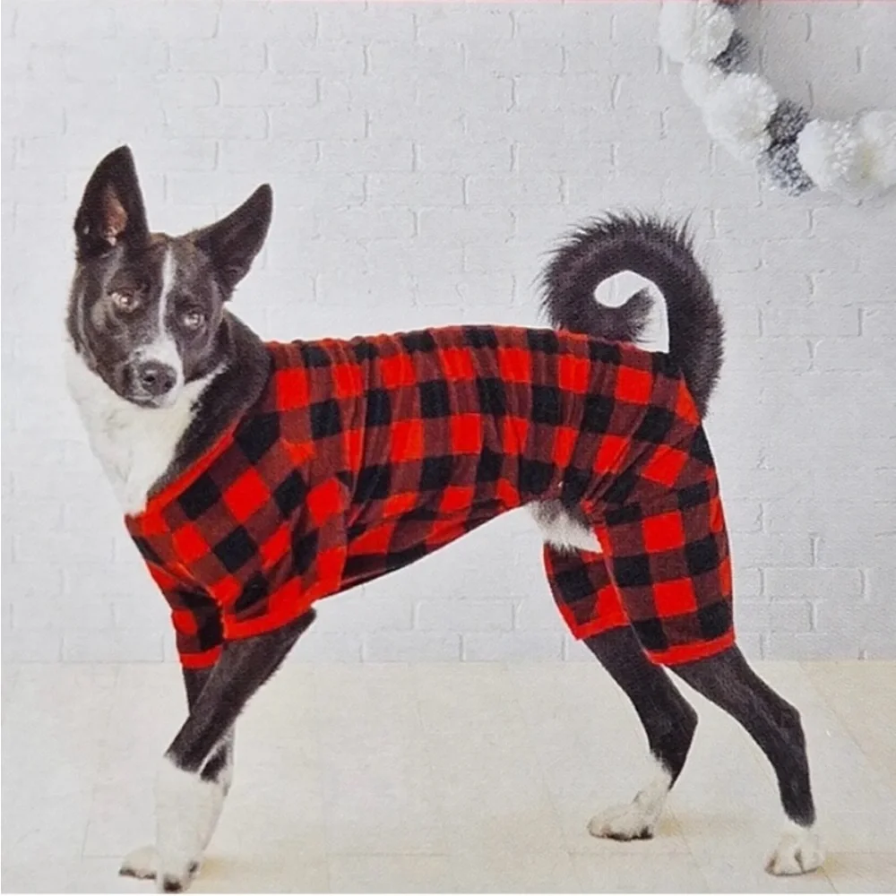 Wondershop Buffalo Check Black/Red Matching Family Dog/Cat Holiday Pajamas New!